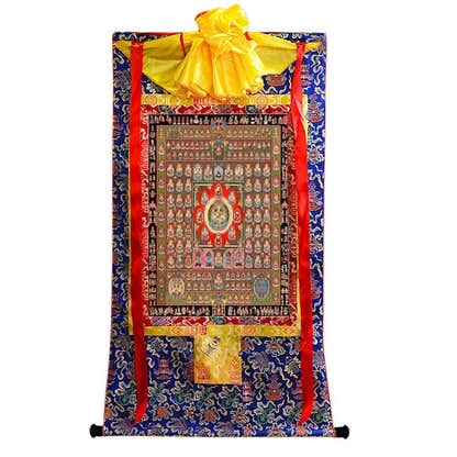 Garbha-dhatu-mandala Image - Tibetan thangka painting, view 9
