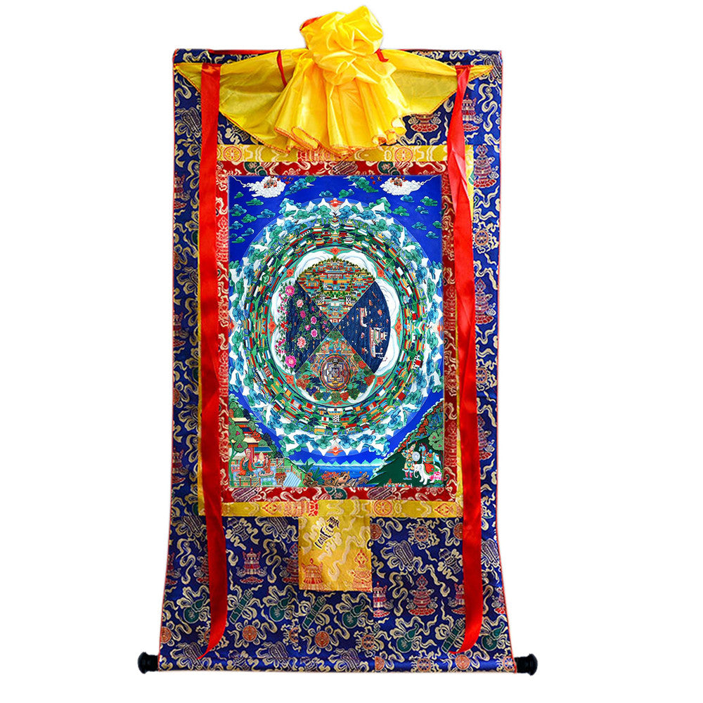 Gandhanra Giclee Printed Tibetan Thangka Art - The three realms of samsāra