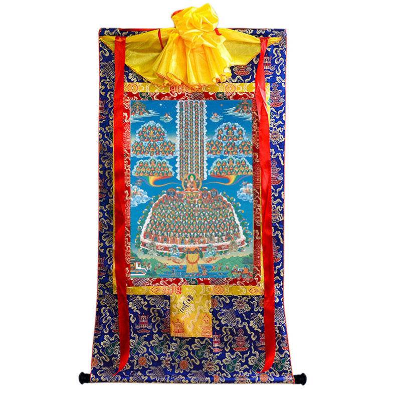 Je Tsongkhapa Refuge Tree Image - Tibetan thangka painting, view 9