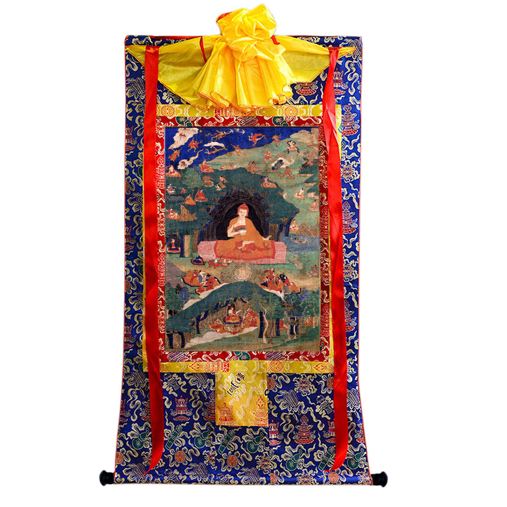2770-唐卡-HBMT-074莲师说法 - Tibetan thangka painting, view 4
