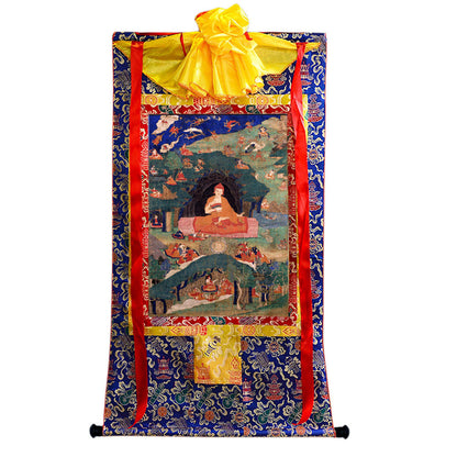 2770-唐卡-HBMT-074莲师说法 - Tibetan thangka painting, view 4