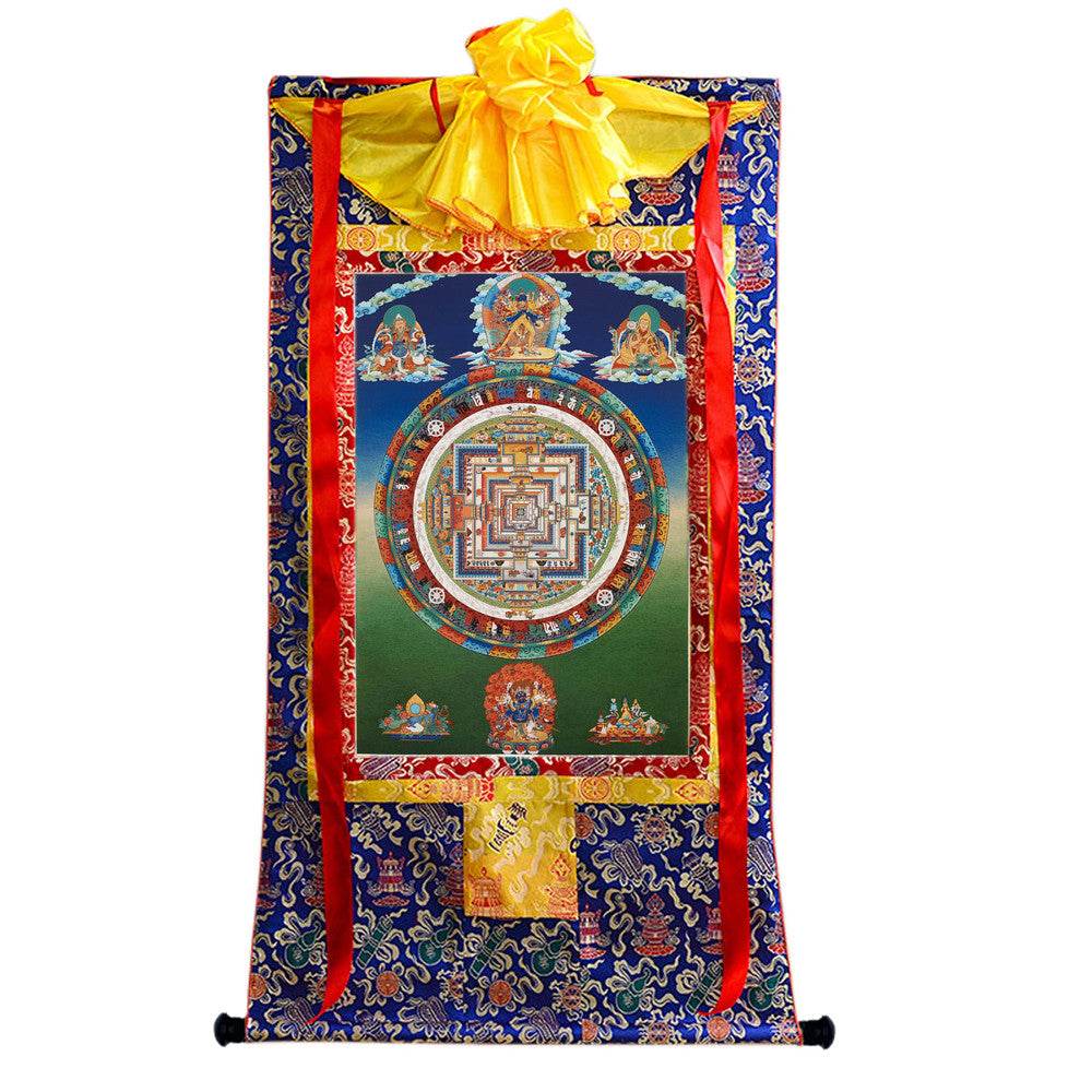 Kalacakravajra Mandala Thangka - Tibetan thangka painting, view 4