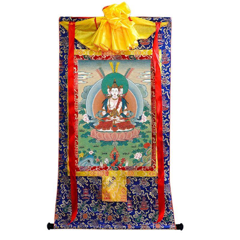 Vairocana - Mahavairocana - Tibetan thangka painting, view 4