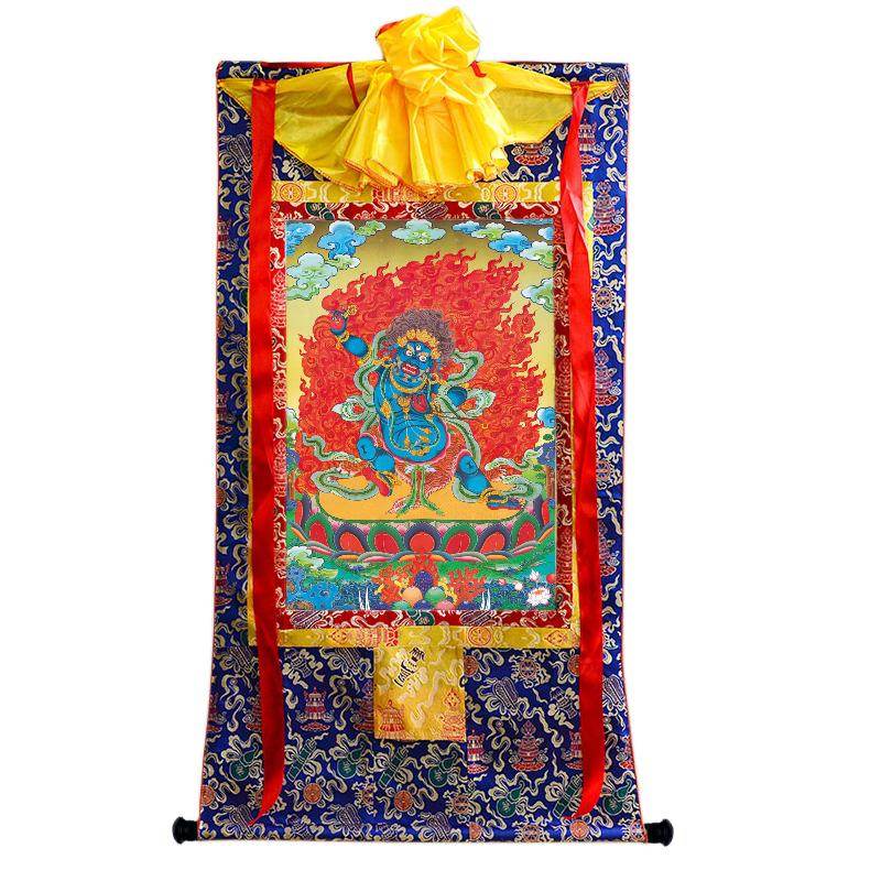 Vajrapani - Tibetan thangka painting, view 4