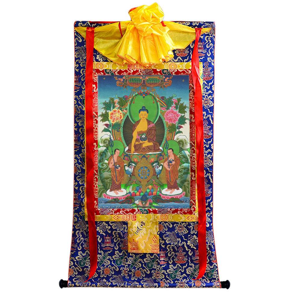 Shakyamuni Image - Tibetan thangka painting, view 9