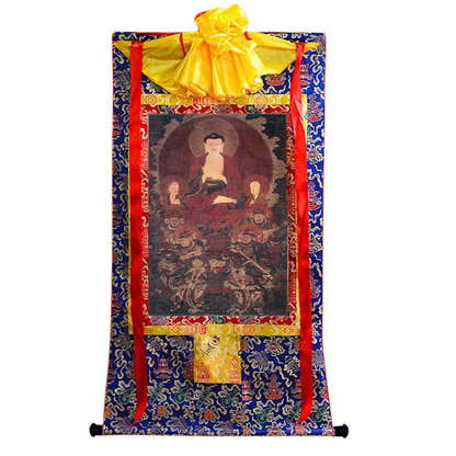 Shakyamuni Image - Tibetan thangka painting, view 9