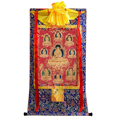 Shakyamuni Image - Tibetan thangka painting, view 9