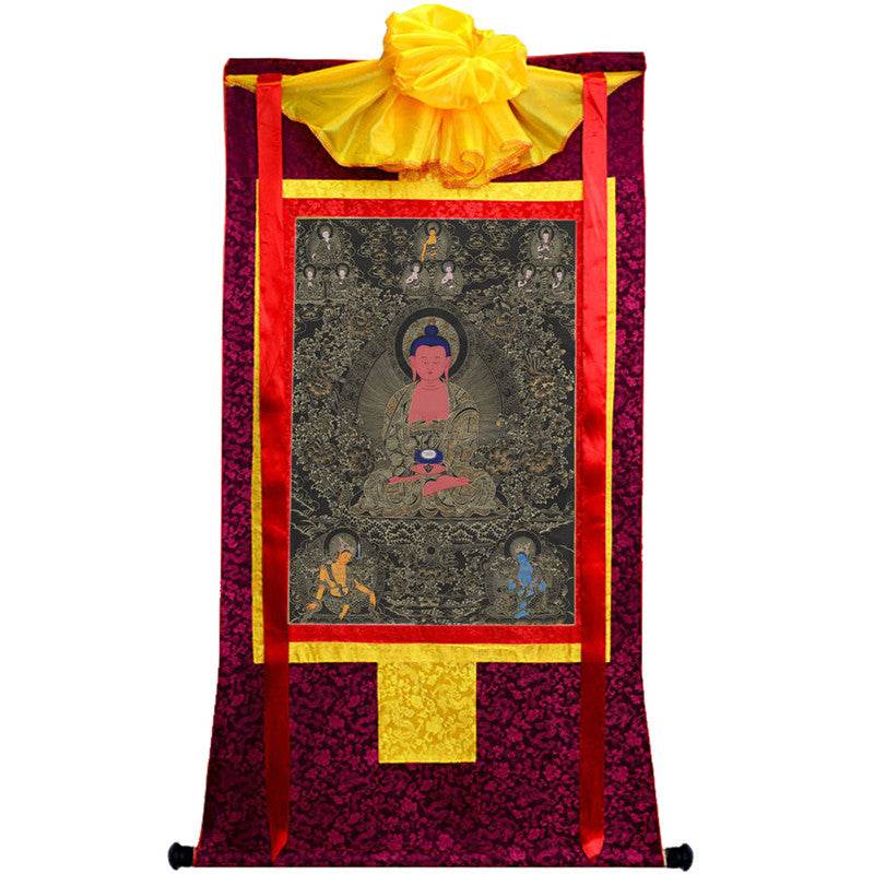 Amitabha Image - Tibetan thangka painting, view 10