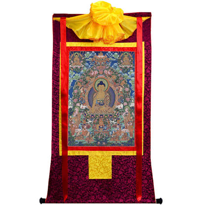 Shakyamuni Image - Tibetan thangka painting, view 10