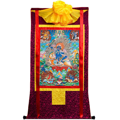 Palden Lhamo / Magzor Gyalmo / Shri Devi - Tibetan thangka painting, view 5