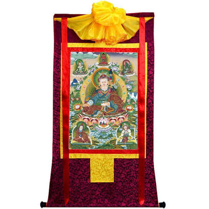 Padmasambhava - Guru Rinpoche - Tibetan thangka painting, view 5