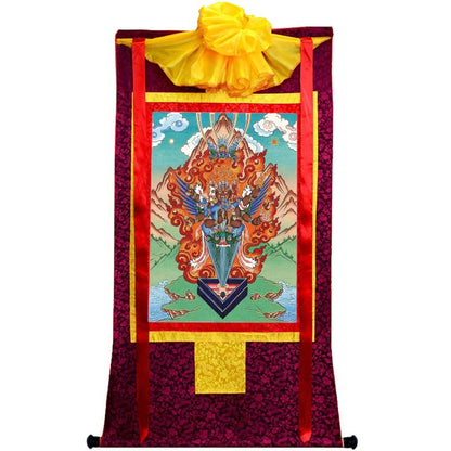 Gandhanra Tibetan Thangka Art - Vajrakilaya - Dorje Phurba - from Kathok Monastery - Giclee Print with Mineral Pigments