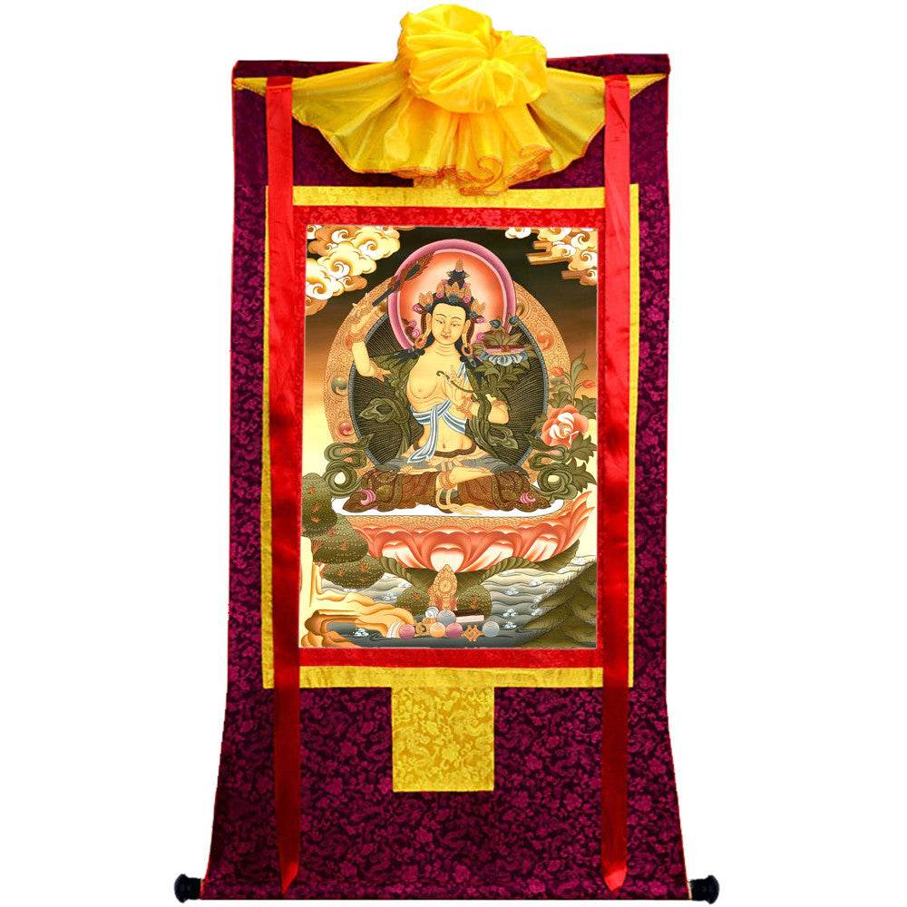 Manjusri Image - Tibetan thangka painting, view 10