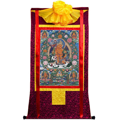 Vaishravana / Vaisravana - Tibetan thangka painting, view 5