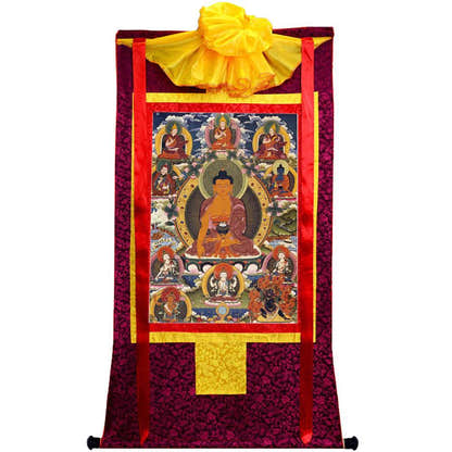Shakyamuni Image - Tibetan thangka painting, view 10