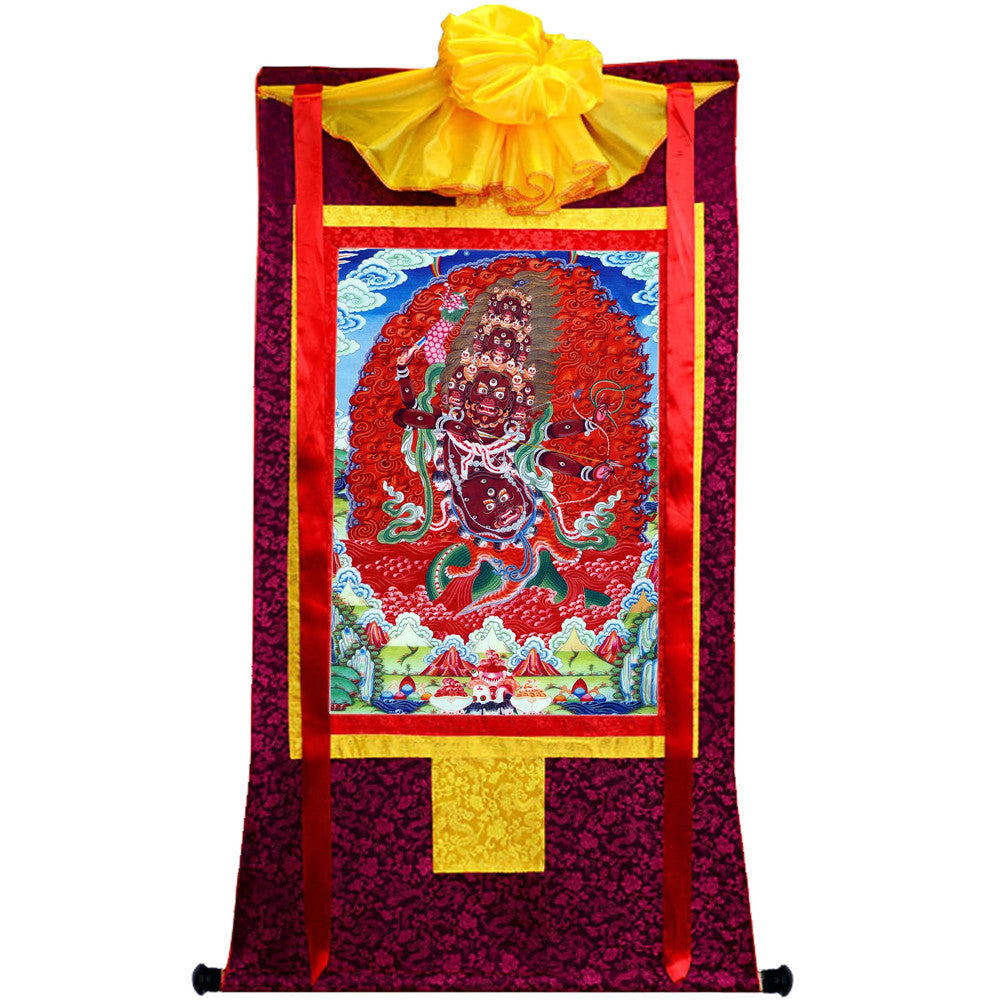 2760-唐卡-HBMT-064喇呼拉护法-300dpi - Tibetan thangka painting, view 5