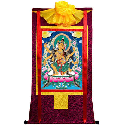 Parnashavari Image - Tibetan thangka painting, view 10