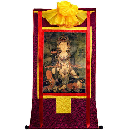 Samantabhadra - 17th Century - Tibetan thangka painting, view 5