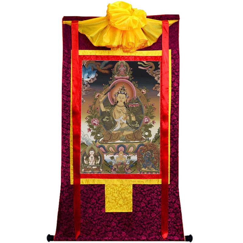 Manjusri Image - Tibetan thangka painting, view 10