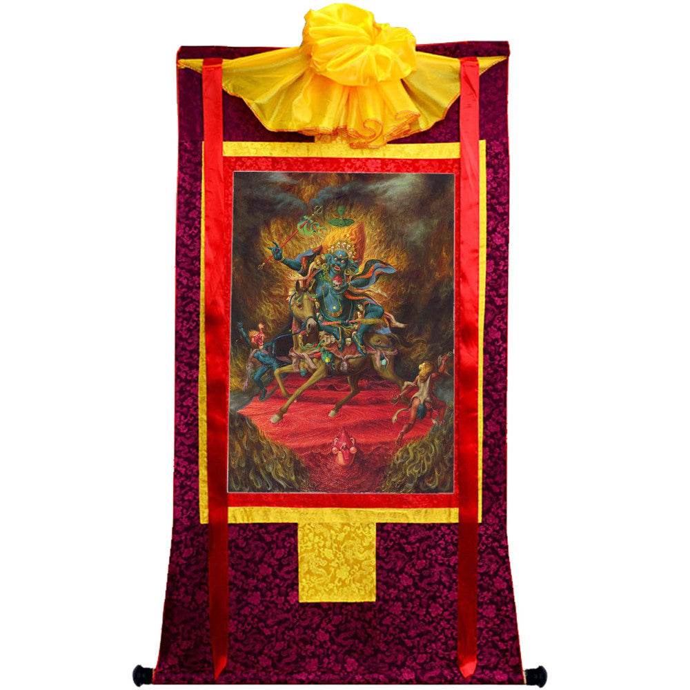 Palden Lhamo / Magzor Gyalmo / Shri Devi - Tibetan thangka painting, view 17