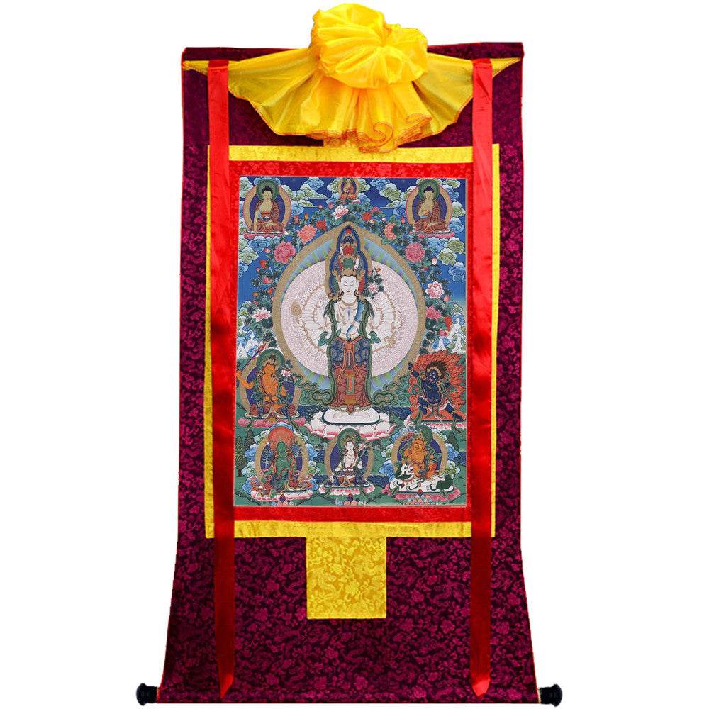 1000 Arms Avalokiteshvara Image - Tibetan thangka painting, view 10