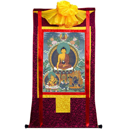 Shakyamuni Image - Tibetan thangka painting, view 10