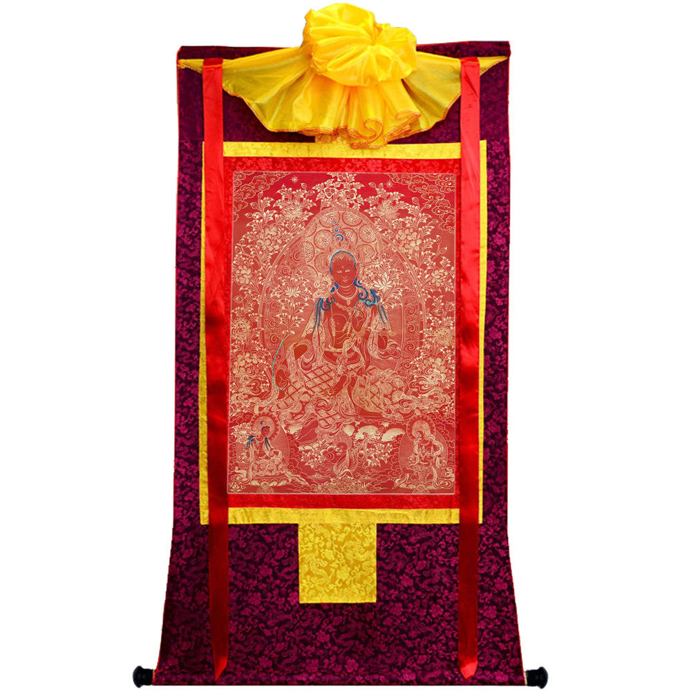 2774-唐卡-HBMT-079绿度母红唐-老-240dpi - Tibetan thangka painting, view 5