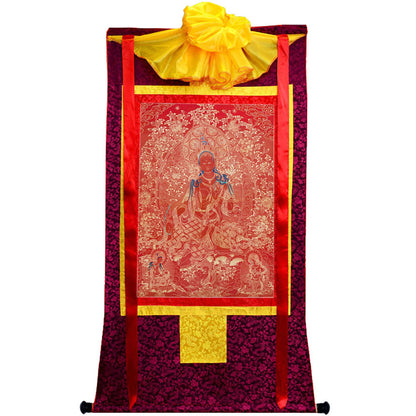 2774-唐卡-HBMT-079绿度母红唐-老-240dpi - Tibetan thangka painting, view 5