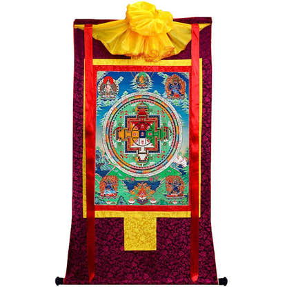Vajrabhairava / Yamantaka Madala - 17th Century Old Version - Tibetan thangka painting, view 5