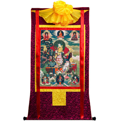 2769-唐卡-HBMT-073莲师-莲花王藏东宁玛派绢本53 - Tibetan thangka painting, view 5