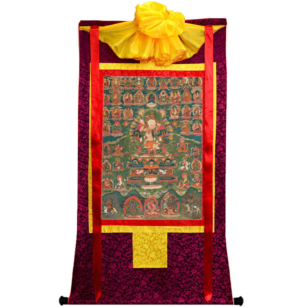 2768-唐卡-HBMT-072莲师-海生金刚76 - Tibetan thangka painting, view 5