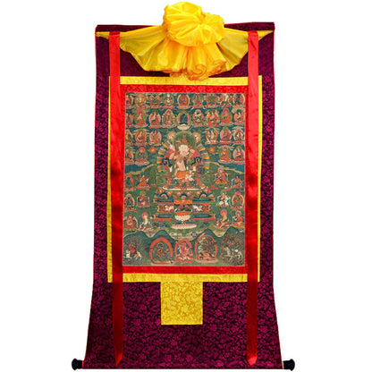 2768-唐卡-HBMT-072莲师-海生金刚76 - Tibetan thangka painting, view 5