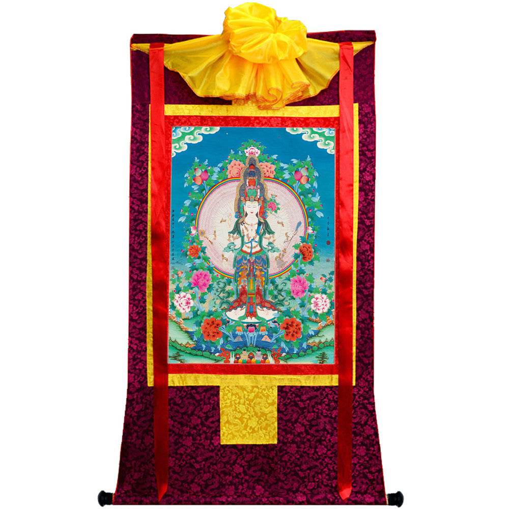 1000 Arms Avalokiteshvara Image - Tibetan thangka painting, view 10