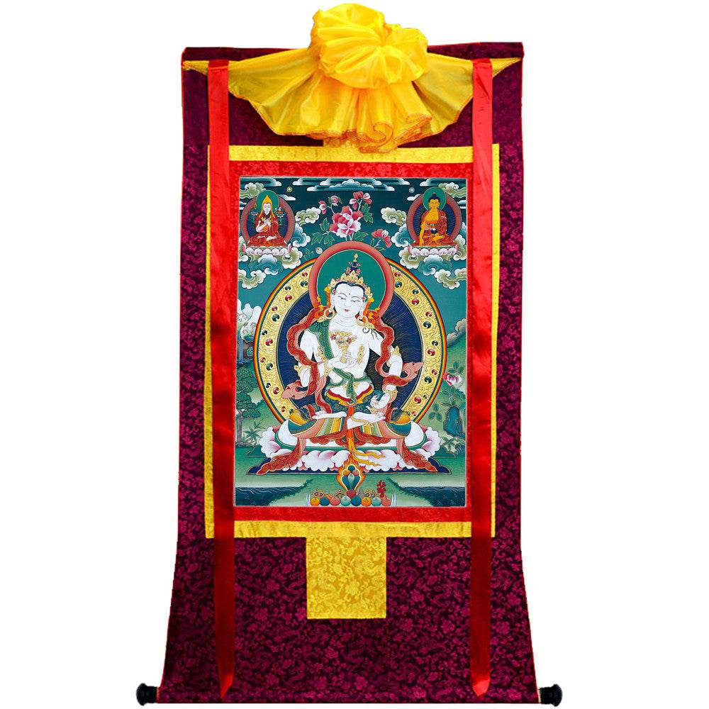 Vajrasattva - Tibetan thangka painting, view 5