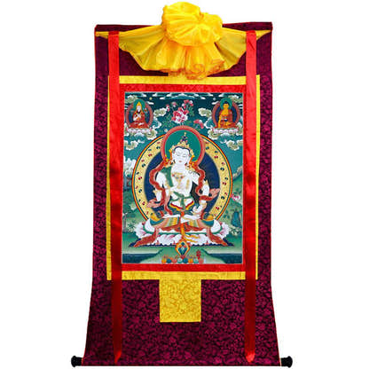Vajrasattva - Tibetan thangka painting, view 17