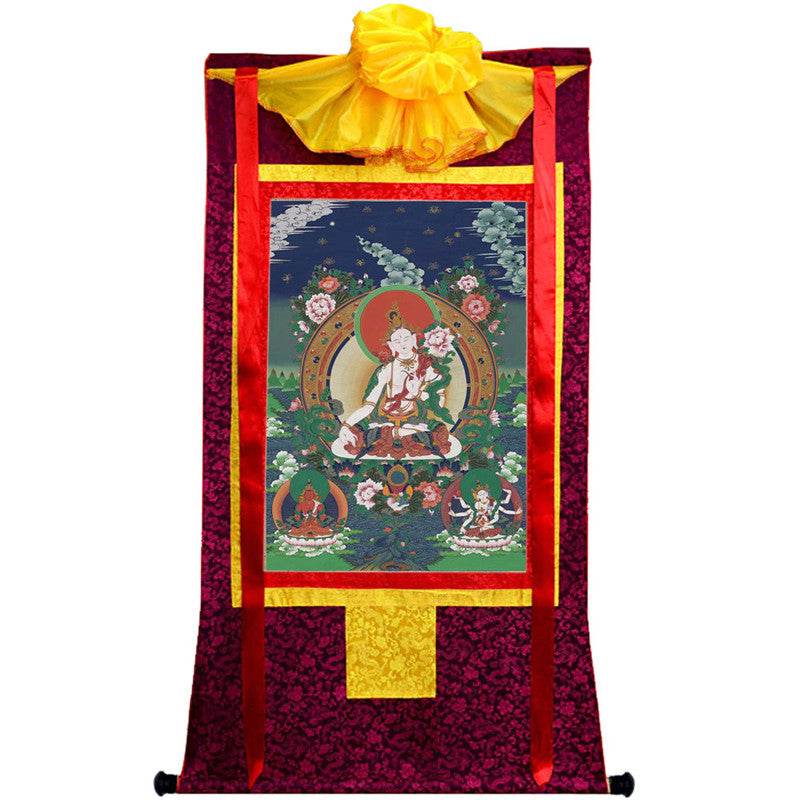 White Tara Image - Tibetan thangka painting, view 10