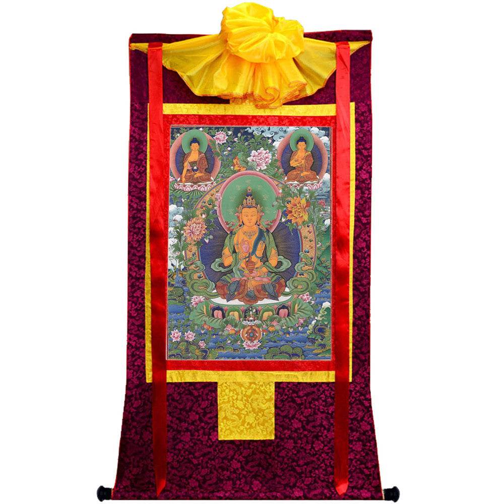 Avalokiteshvara - Tibetan thangka painting, view 5