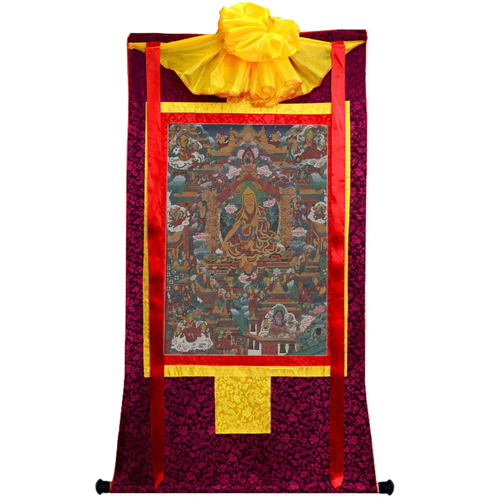 Gandhanra Tibetan Thangka Art - Tsongkhapa - from Labrang Monastery - Giclee Print with Mineral Pigments