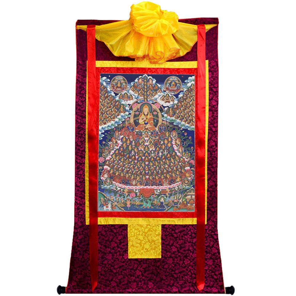 Tsongkhapa's Refuge Tree - 18th Century - Tibetan thangka painting, view 5