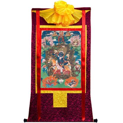 Palden Lhamo / Magzor Gyalmo / Shri Devi - 18th Century - Tibetan thangka painting, view 17
