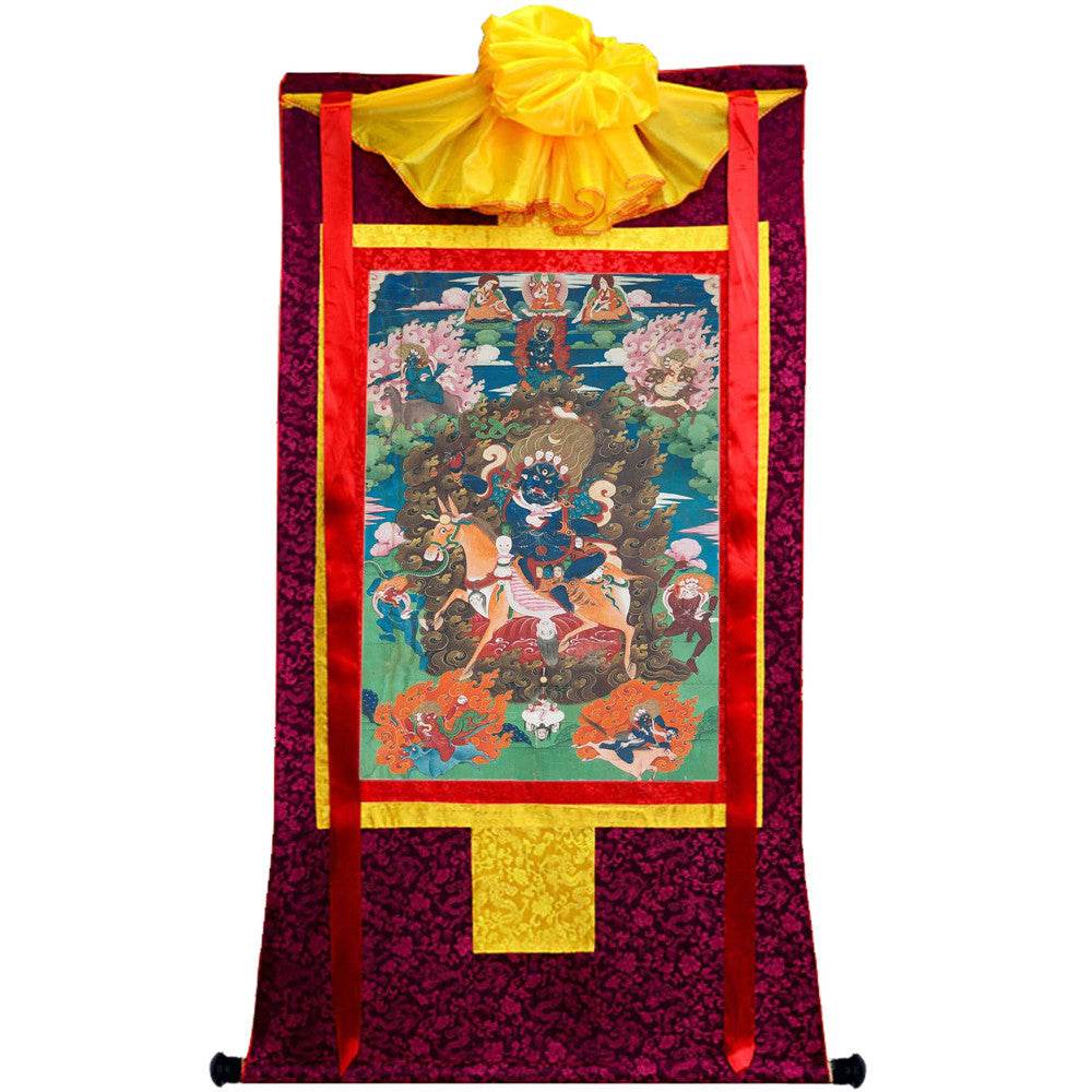 Palden Lhamo / Magzor Gyalmo / Shri Devi - 18th Century - Tibetan thangka painting, view 17