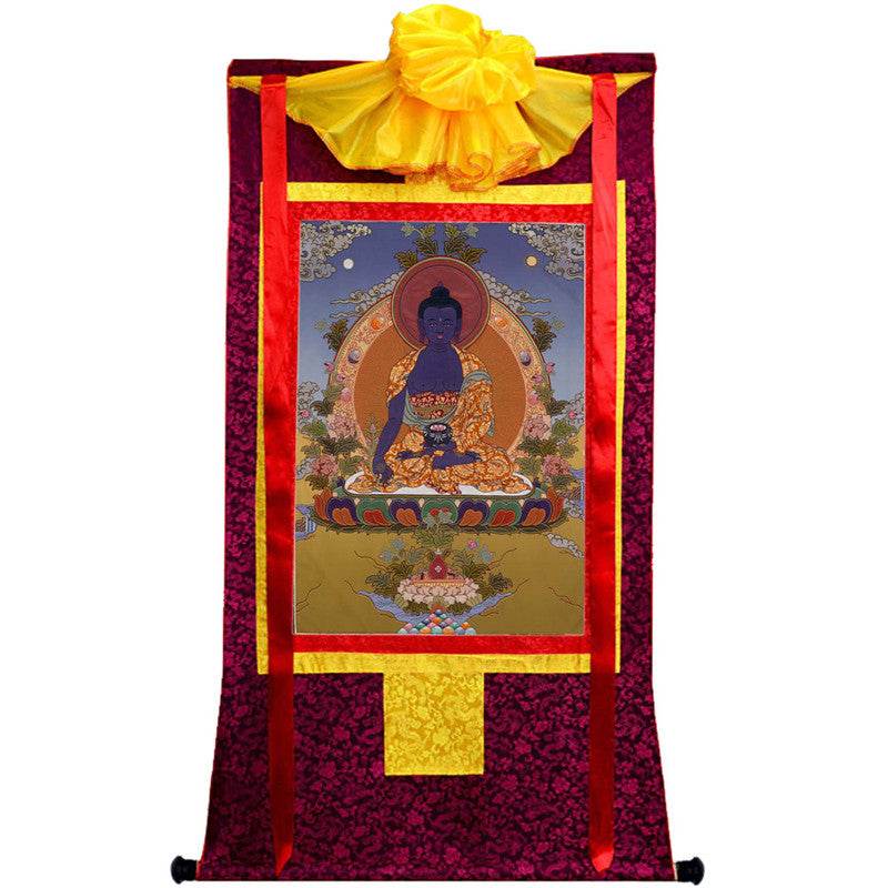 Bhaisajyaguru - Medicine Buddha Image - Tibetan thangka painting, view 10