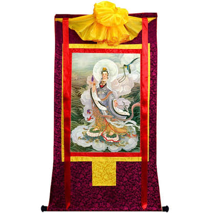 Avalokitesvara - Tibetan thangka painting, view 5