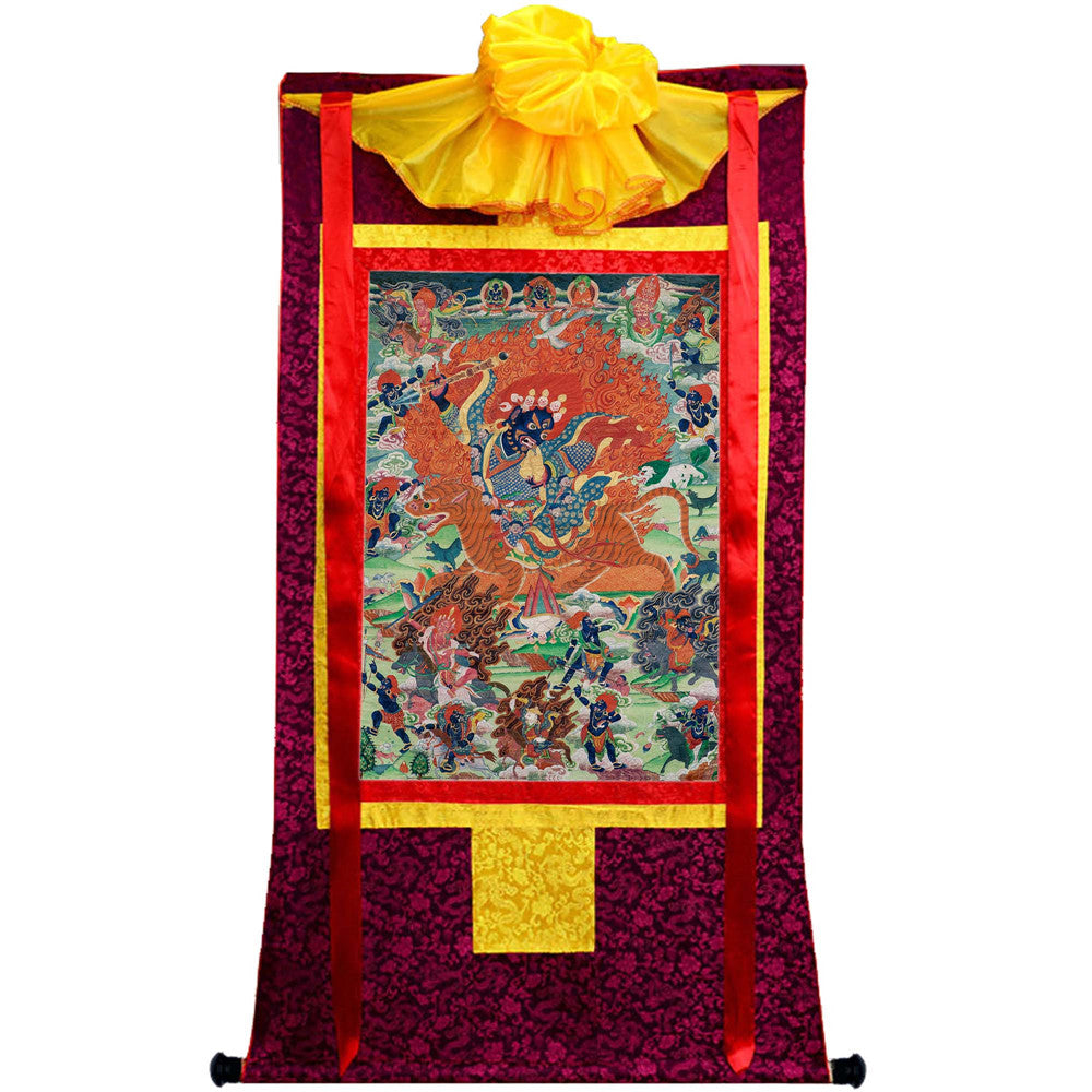 2765-唐卡-HBMT-069莲师忿怒金刚蒙古宁玛派绢本80 - Tibetan thangka painting, view 5