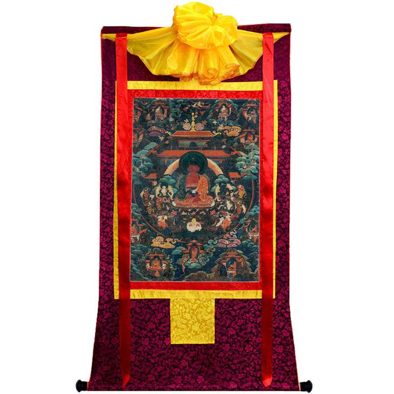 Amitabha - 18th Century Old Version Image - Tibetan thangka painting, view 10
