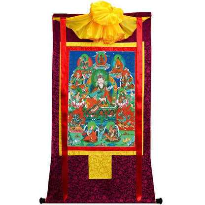 Eight Manifestations of Guru Rinpoche - Padmasambhava - Tibetan thangka painting, view 5