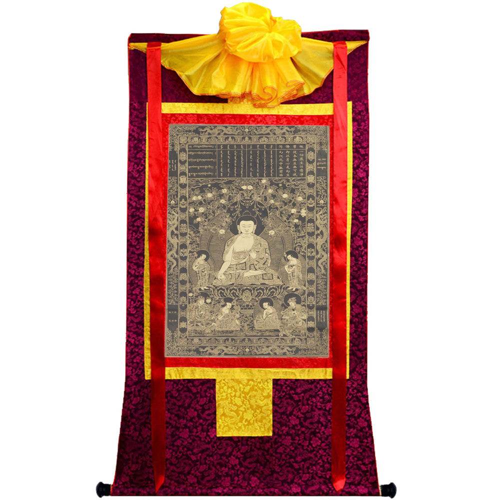 Kassapa Buddha - Tibetan thangka painting, view 5
