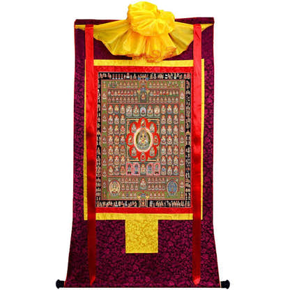 Garbha-dhatu-mandala - Tibetan thangka painting, view 5