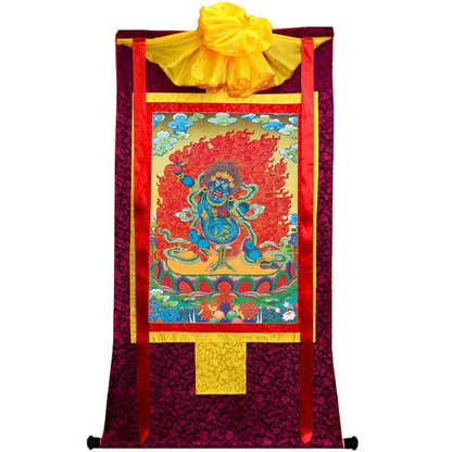 Vajrapani - Tibetan thangka painting, view 5