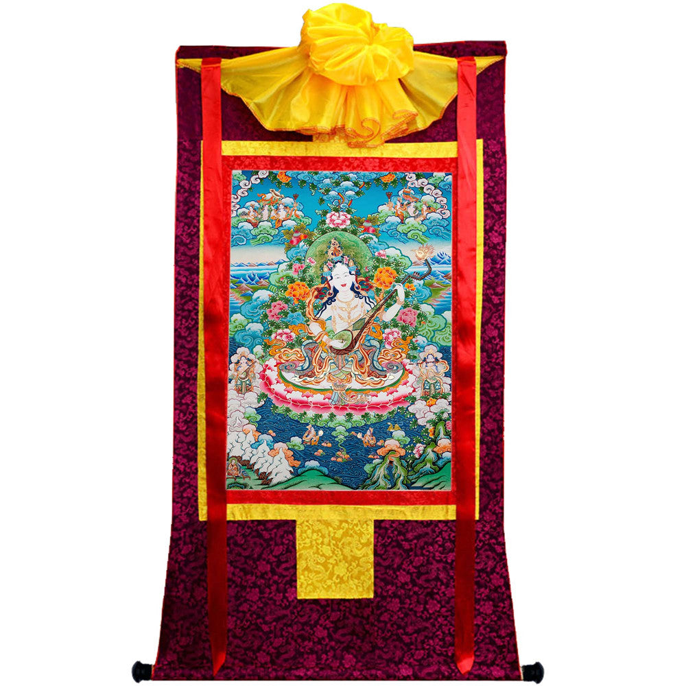 2786-唐卡-HBMT-094妙音佛母-240dpi - Tibetan thangka painting, view 5